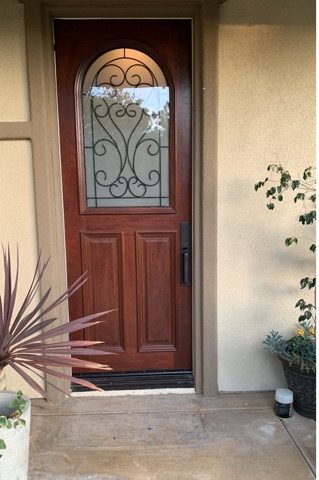 Finished entry door